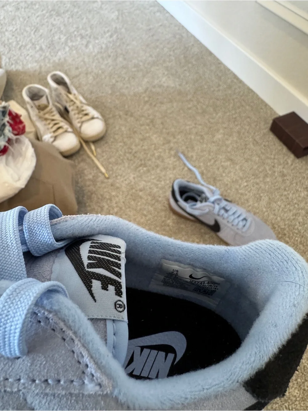 Nike Women’s Light Blue Suede Sneakers